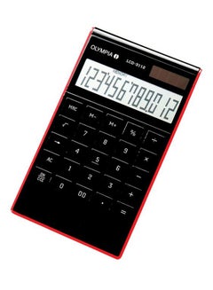 12-Digit Desktop Calculator Black/Red