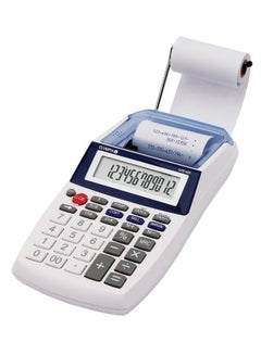 Olympia 12-Digit Printing Calculator White/Blue/Grey 