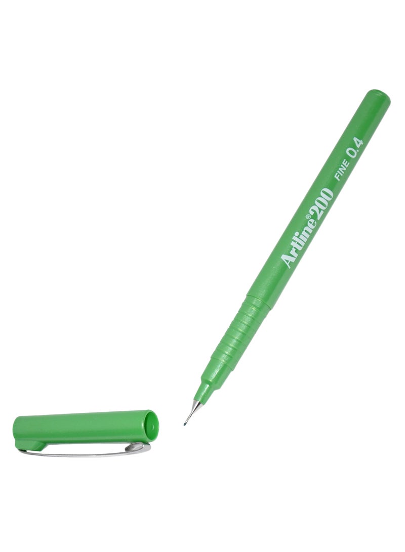 Artline 12-Piece Fineliner Pen Set Green/Silver - Image 2
