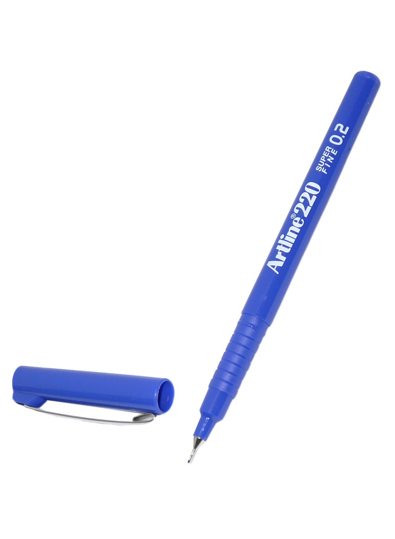 Artline 12-Piece Fineliner Pen Set Blue/Silver - Image 2