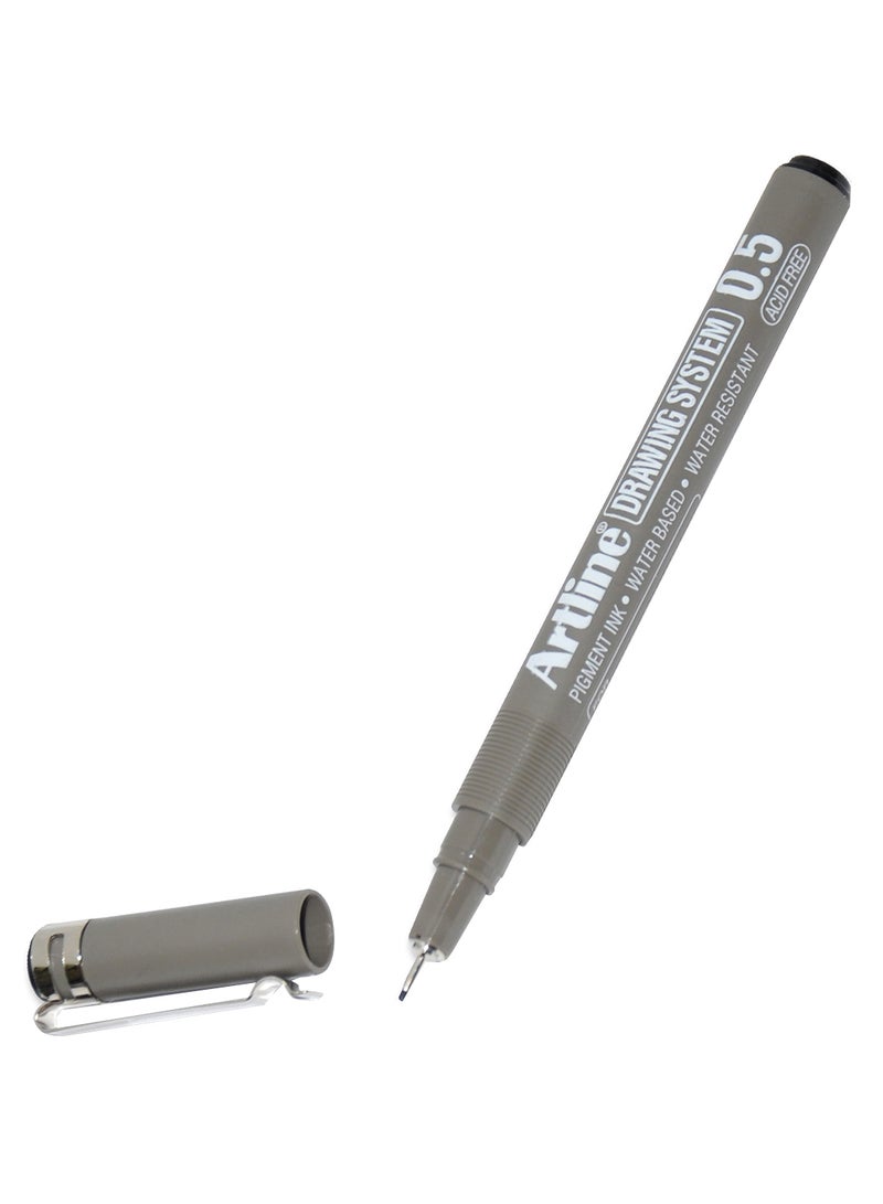 Artline 12-Piece Fineliner Pen Set Grey/Silver - Image 2