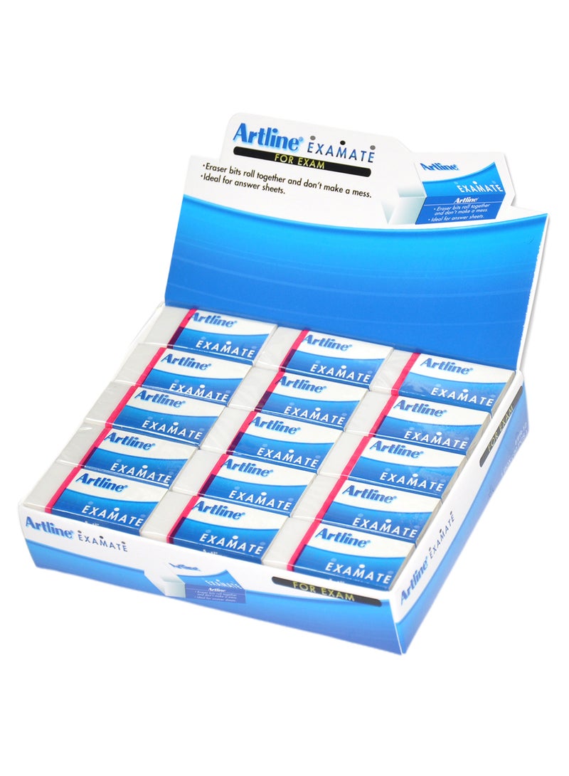 30-Piece Eraser Set White