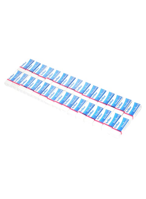 30-Piece Eraser Set White