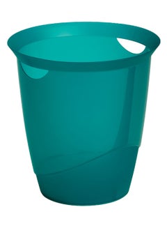 Durable Waste Bin Basket With Handy Handle Turquoise  - Image 1