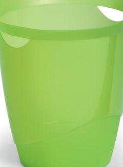 Durable Waste Bin Basket With Handy Handle Green  - Image 2