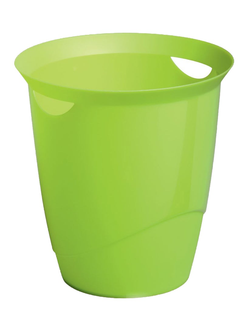 Durable Waste Bin Basket With Handy Handle Green - Image 1