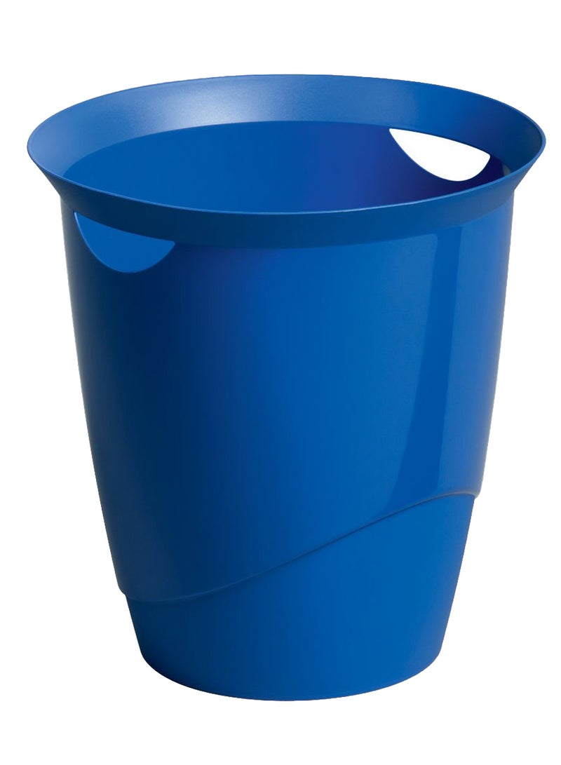 Durable Waste Bin Basket With Handy Handle Blue - Image 1