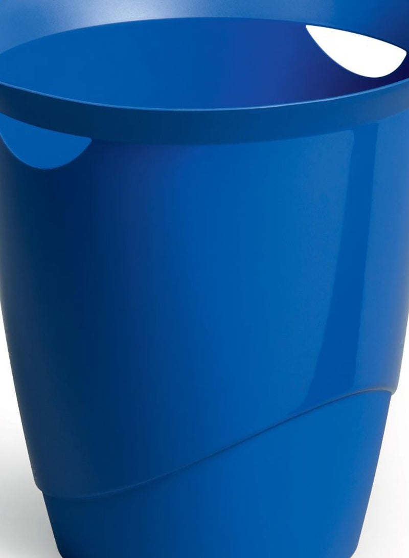Durable Waste Bin Basket With Handy Handle Blue - Image 2