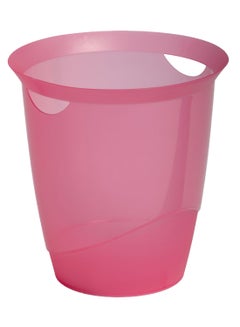 Durable Waste Bin Basket With Handy Handle Pink  - Image 1