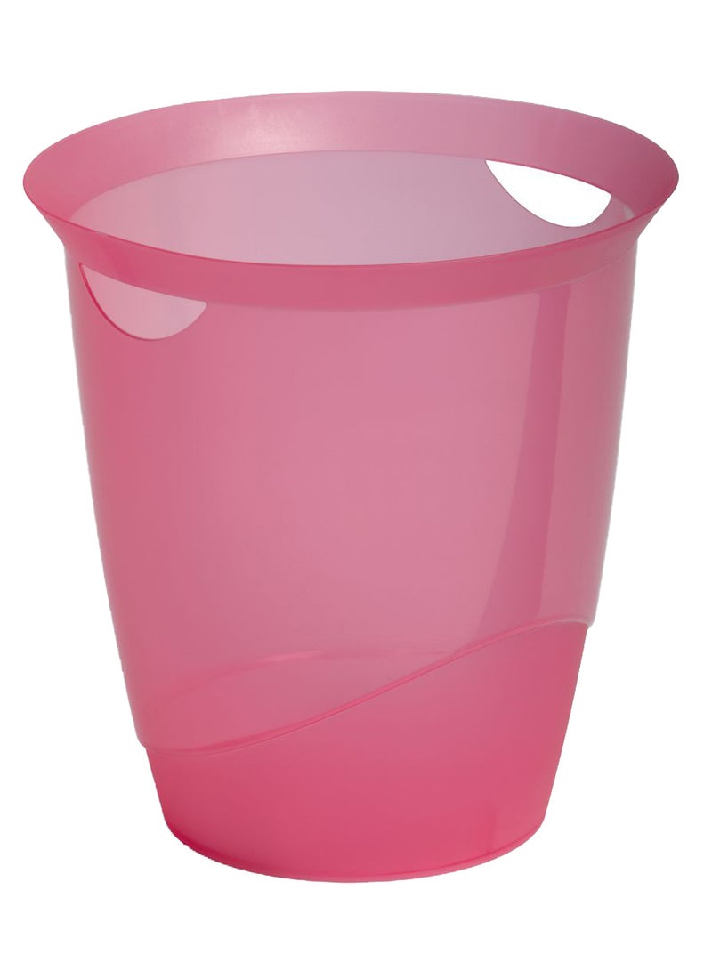 Durable Waste Bin Basket With Handy Handle Pink - Image 1