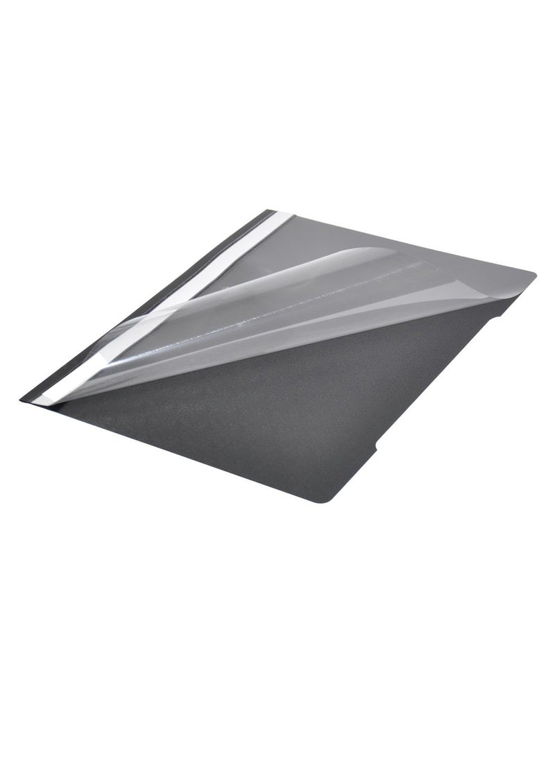 ديورابل مجموعة ملفات مشروعات مقاس A4 تتكون من 50 قطعة أسود / شفاف - Image 1