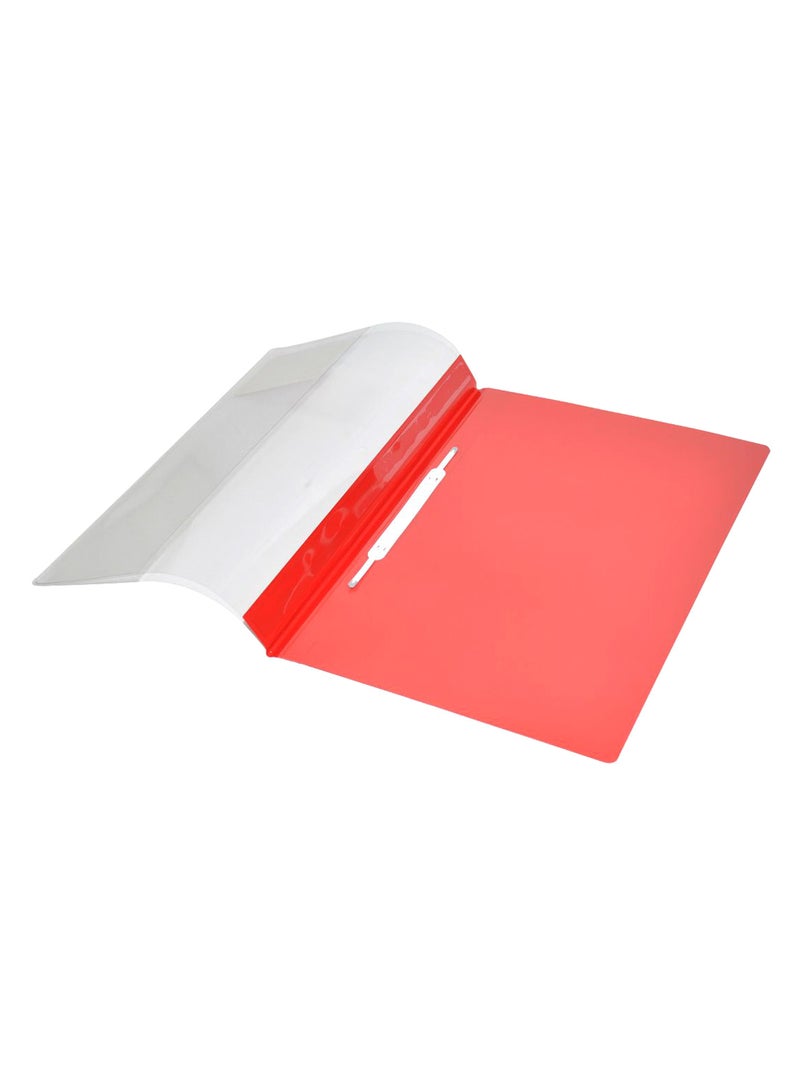 ديورابل مجموعة ملفات مشروعات مقاس A4 مكونة من 25 قطعة أحمر / شفاف - Image 2