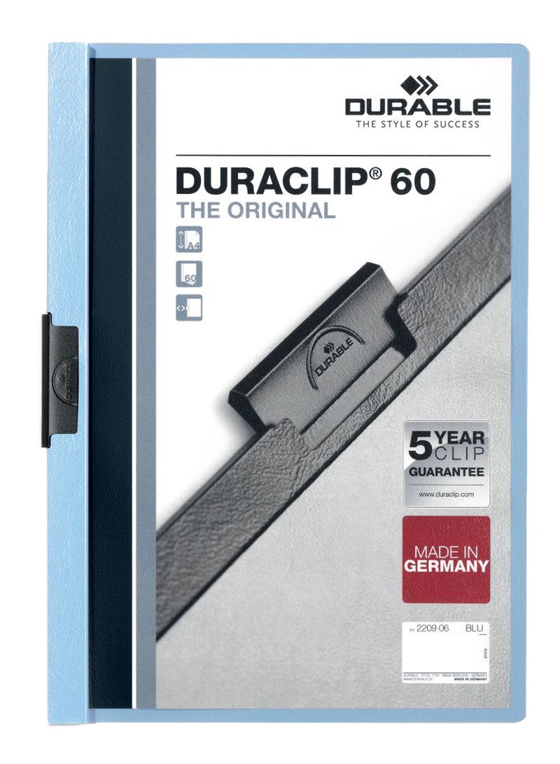 Durable 25-Piece A4 Duraclip File Set Blue/Black - Image 1