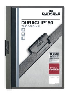 Durable 25-Piece A4 Duraclip File Set Dark Grey/Black  - Image 1