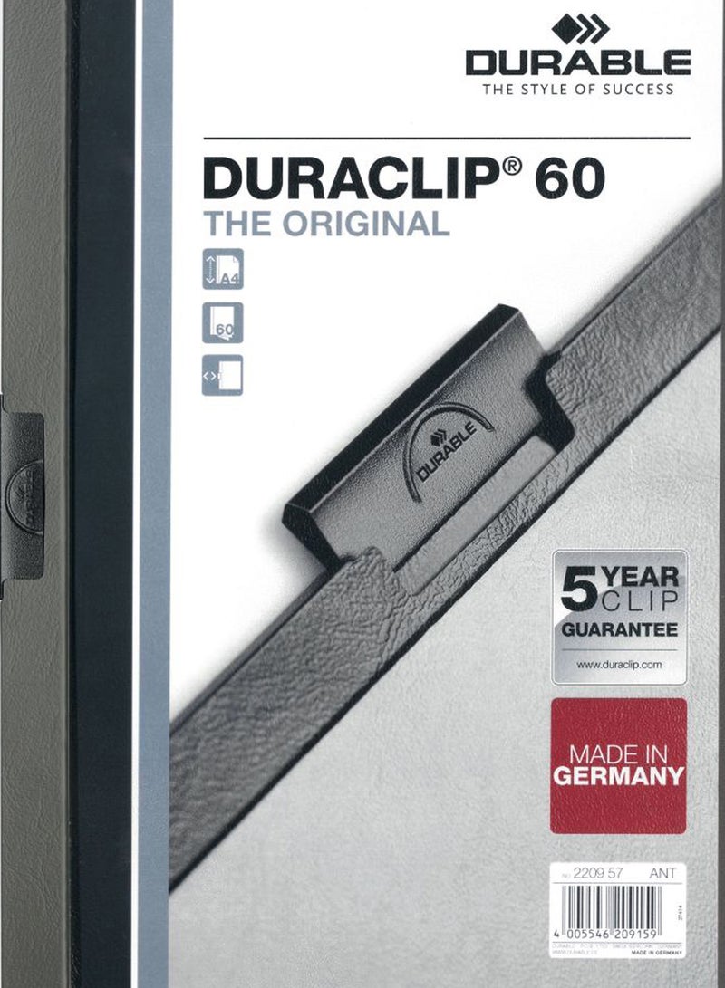 Durable 25-Piece A4 Duraclip File Set Dark Grey/Black - Image 2