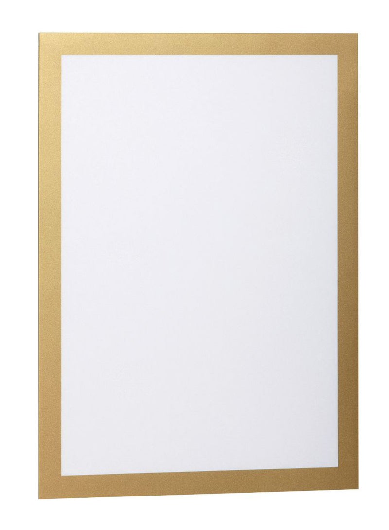Durable 2-Piece A4 Magnetic Frame Set Gold/Clear  - Image 1
