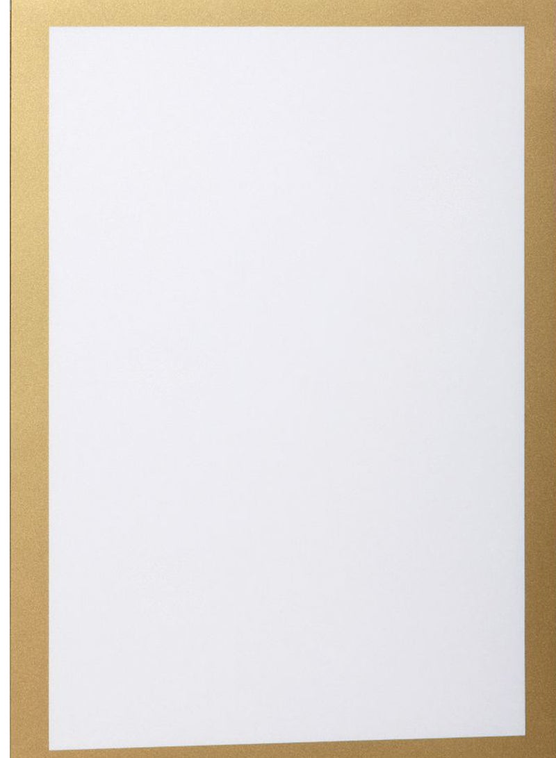 Durable 2-Piece A4 Magnetic Frame Set Gold/Clear  - Image 2