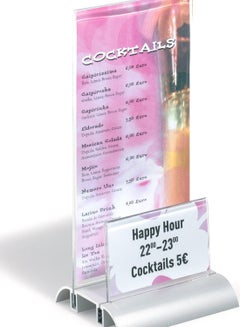Durable Presenter Sign And Literature Holder Silver/Clear  - Image 2