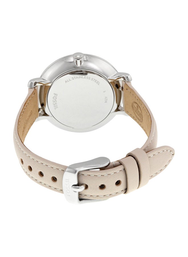 فوسيل ساعة يد بعقارب وسوار من الجلد، طراز ES3793 للنساء - Image 2