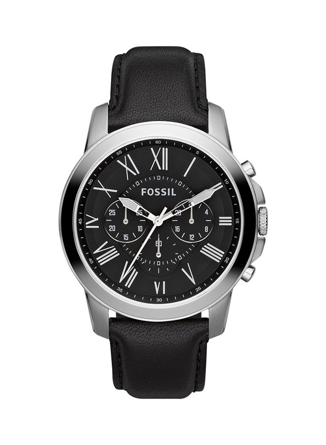 FOSSIL men Leather Chronograph Wrist Watch FS4812IE  - Image 1