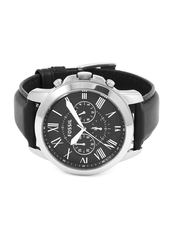 FOSSIL men Leather Chronograph Wrist Watch FS4812IE  - Image 2