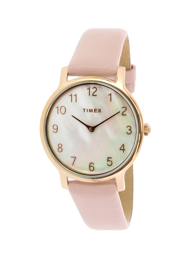 TIMEX women Leather Analog Wrist Watch TW2T36100 - Image 1