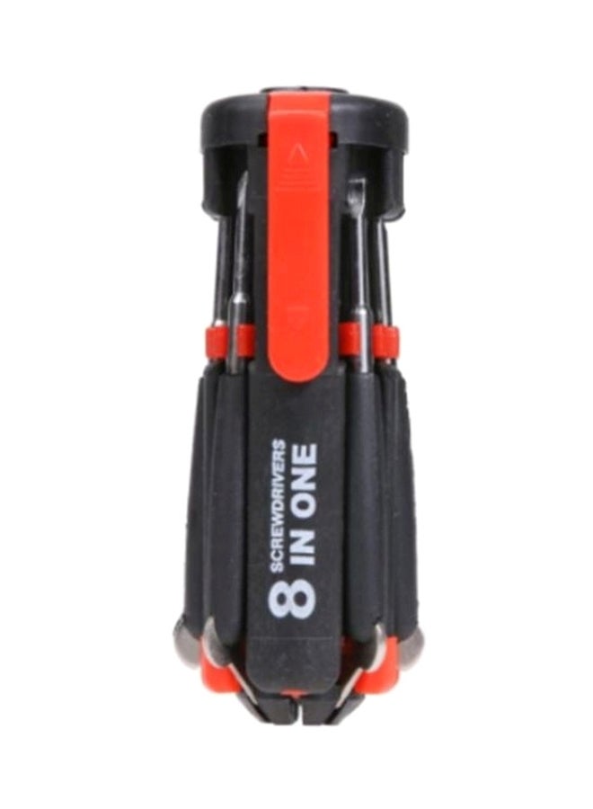 8-In-1 Flat Screwdriver Set Black/Red - Image 1