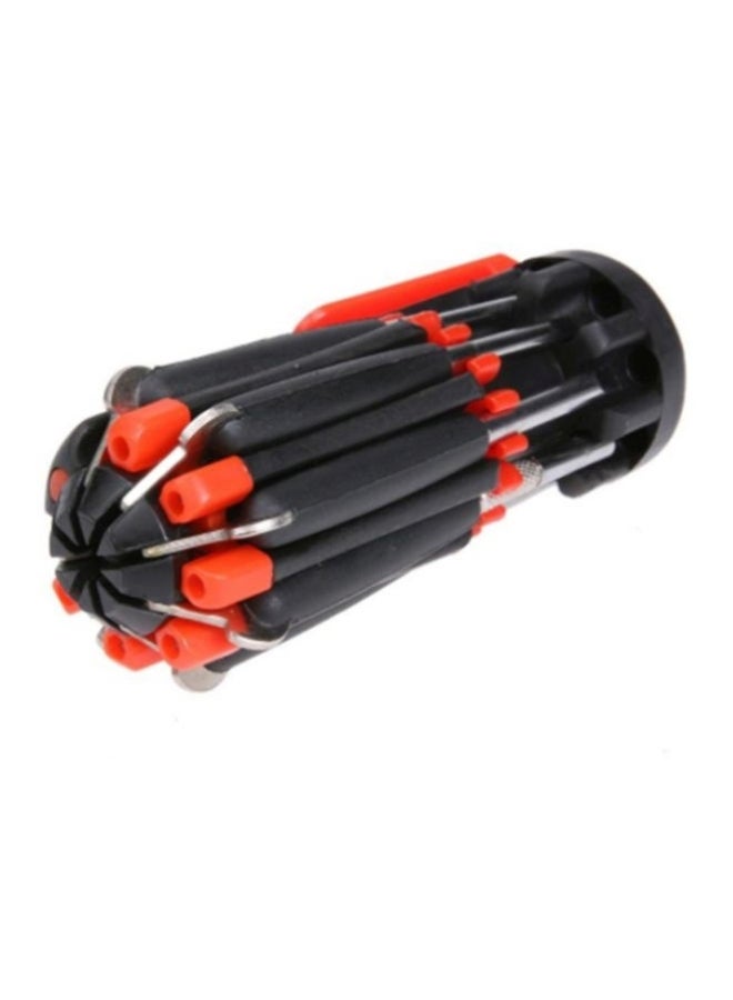 8-In-1 Flat Screwdriver Set Black/Red - Image 2