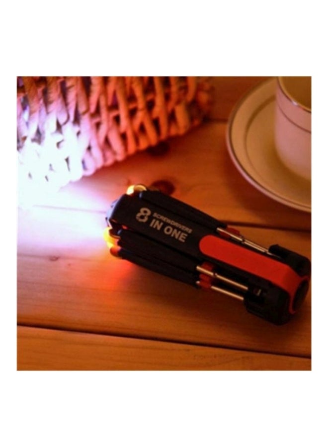 8-In-1 Flat Screwdriver Set Black/Red - Image 4