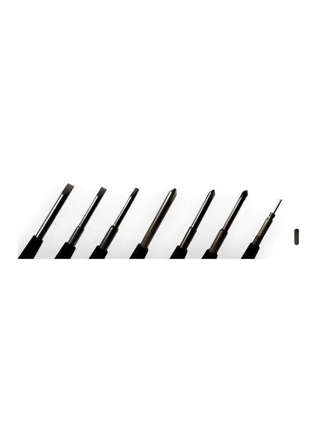 8-In-1 Screwdriver Set With Torch Black/Red/Silver  - Image 4