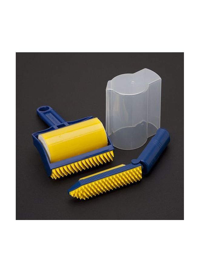 Lint Roller With Built-In Fingers Yellow/Blue - Image 3