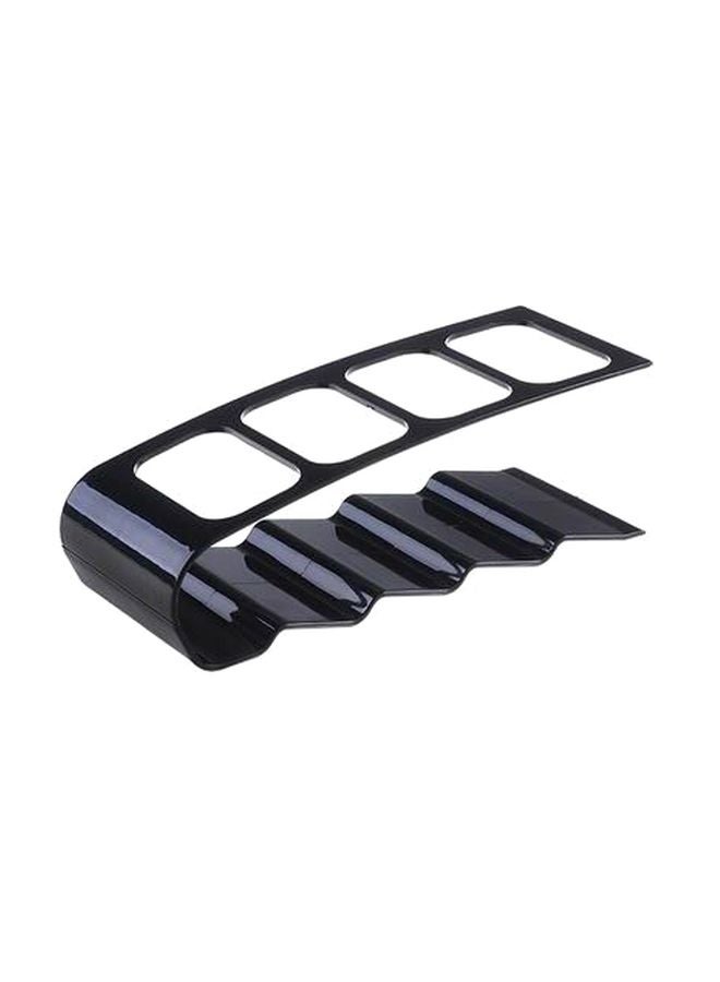 Four-Lattice Remote Control Storage Holder Black