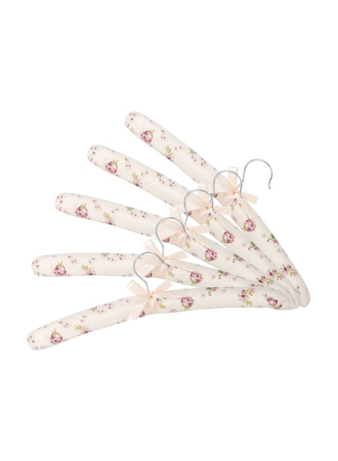 5-Piece Clothes Hanger Set Beige/Green/Red  - Image 1