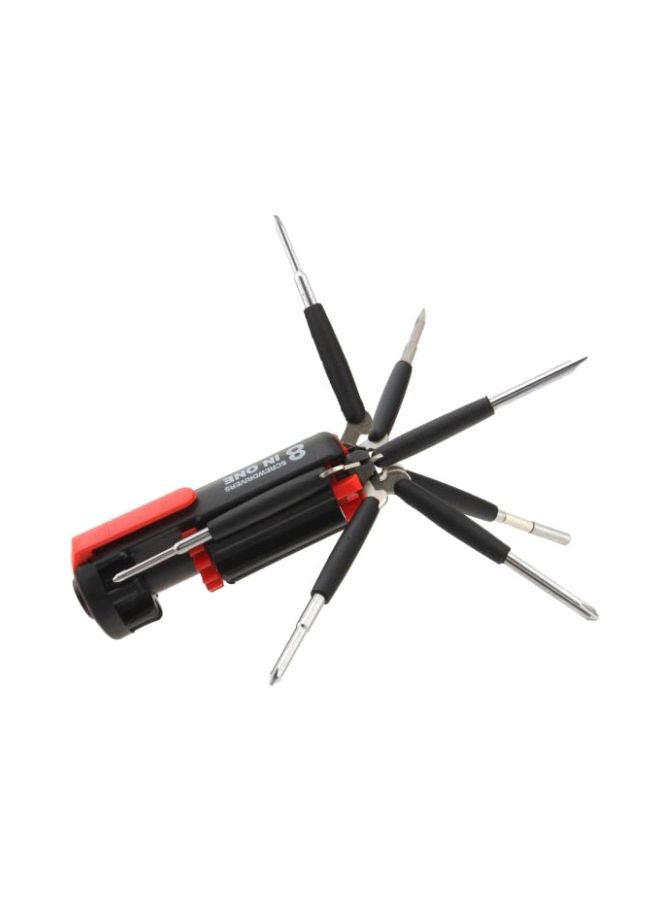 8-In-1 Multi-End Screwdriver Black/Red  - Image 1