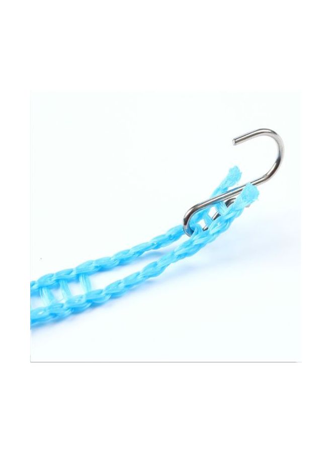 Nylon Drying Rope With Hooks Blue 7.8x5x1.6inch - Image 2