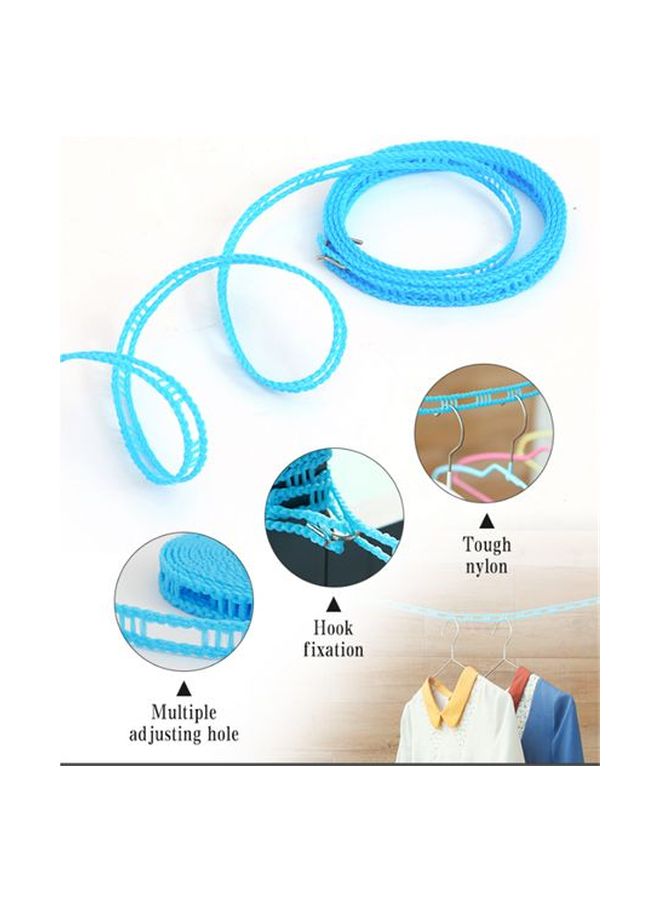 Nylon Drying Rope With Hooks Blue 7.8x5x1.6inch - Image 3