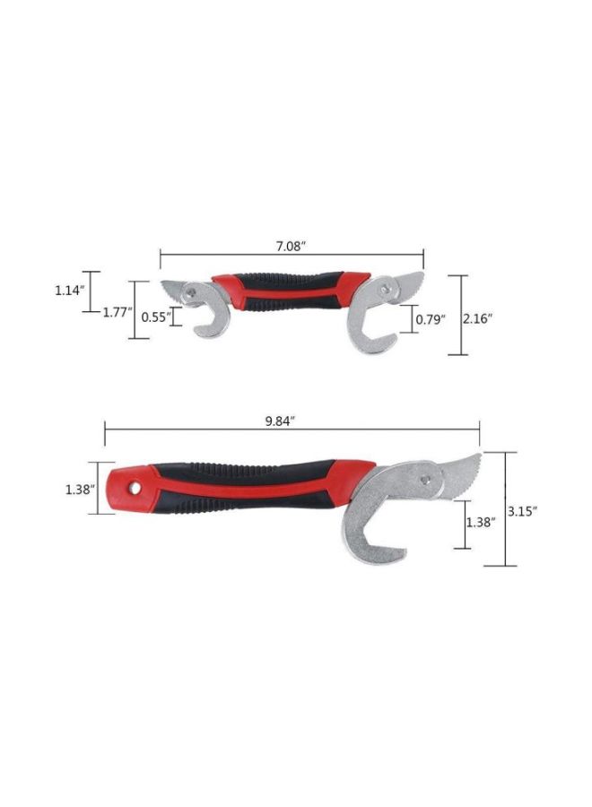 2-Piece Snap And Grip Wrench Black/Red/Silver - Image 3