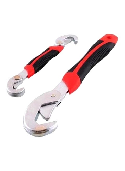 2-Piece Snap 'N Grip Wrench Set Red/Black/Silver 9 x 32mm