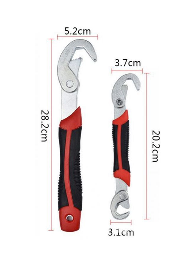 2-Piece Multi-Functional Spanner Red/Black/Silver  - Image 2