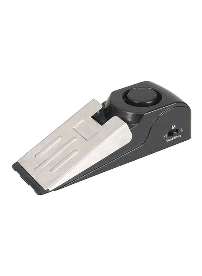Wedge-Shaped Portable Door Alarm Black/Grey - Image 1