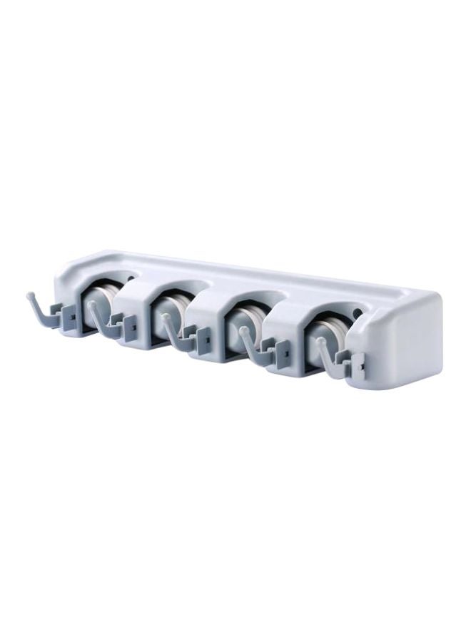 Wall Mounted Mop Organizer Grey 26.5x8.7x6.5cm  - Image 1