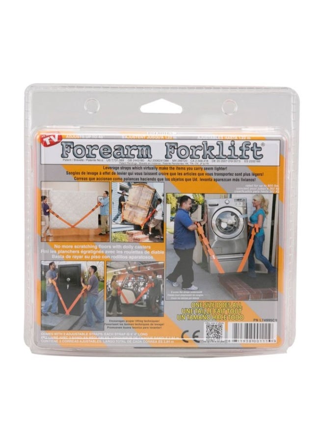 فورأرم فوركليفت حزام قابل للتعديل لتحريك ونقل الأثاث برتقالي/أسود - Image 2