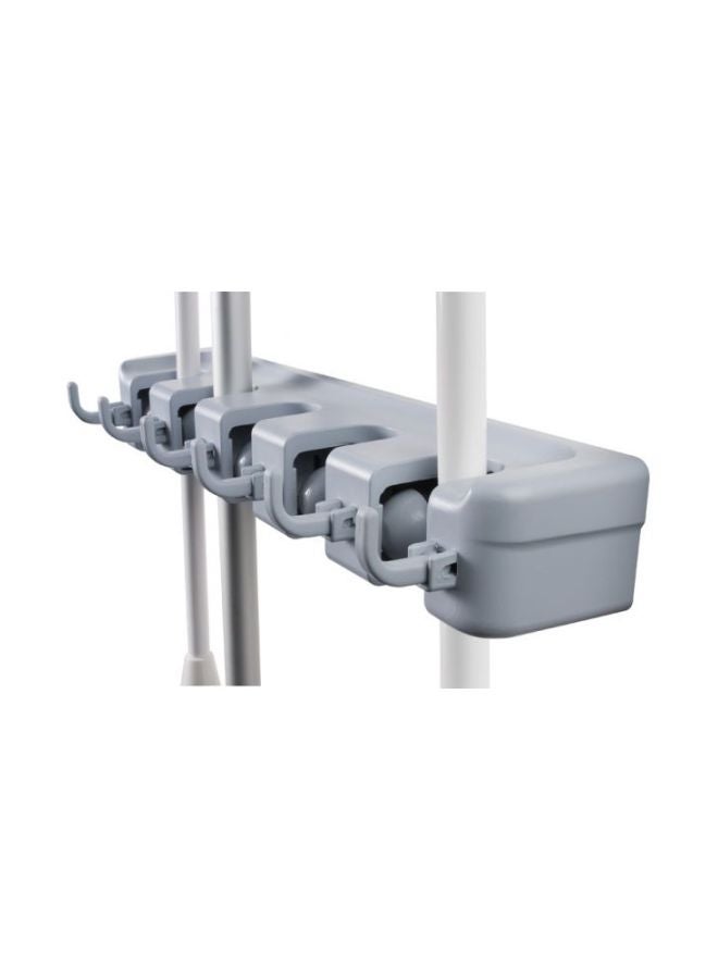 Generic 10-Slot Wall Mounted Broom Organizer Grey 44x7x6centimeter  - Image 2