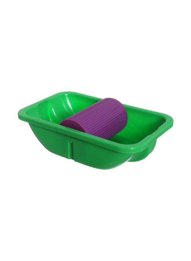 طقم رول طلاء مع طبق أخضر / أرجواني  - Image 2