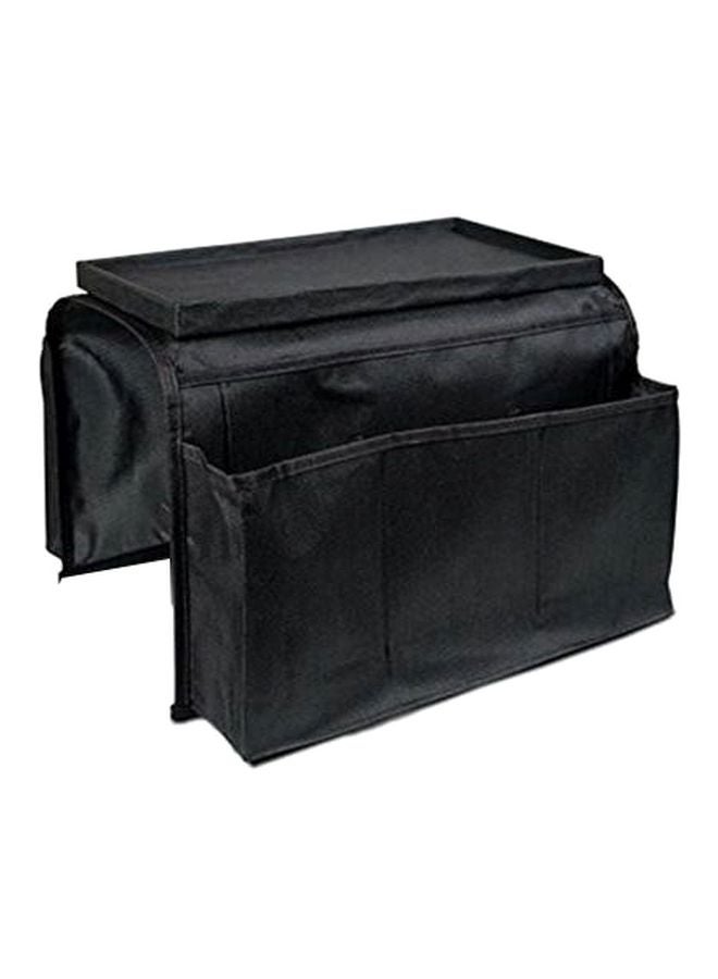 6-Pocket Sofa Armrest Organizer With Armrest Tray Black 31cm - Image 1