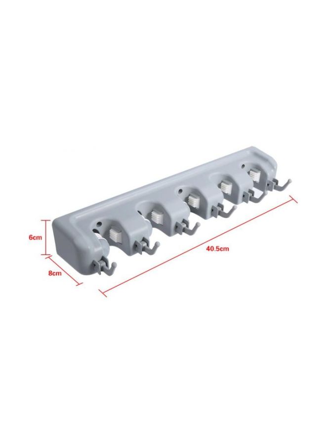 Generic Wall Mount Mop Holder Grey 40.5x8x6cm  - Image 5