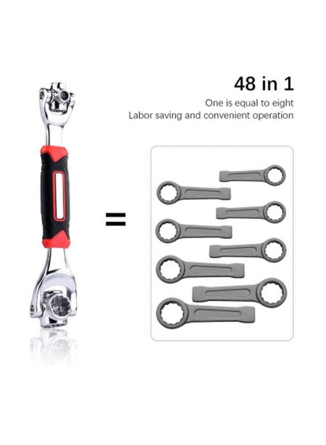 48-In-1 Multipurpose Wrench Tool Silver/Red/Black  - Image 2