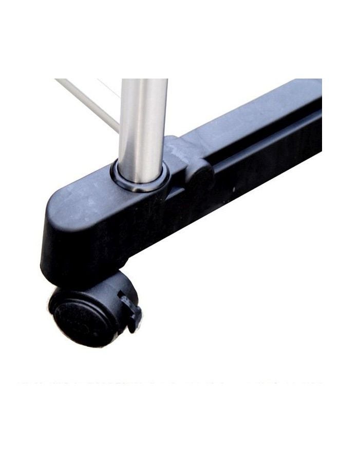 حامل علاقة للملابس التي يمكن طيها أسود/ فضي 160x42x80سم - Image 2