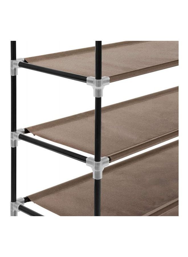 Generic 9-Layer Shoe Rack Brown/White 160x60x30cm  - Image 2