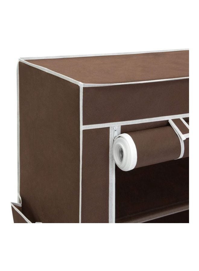 Generic 9-Layer Shoe Rack Brown/White 160x60x30cm  - Image 5